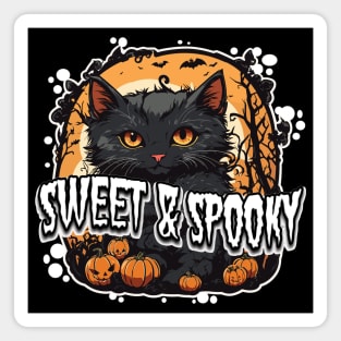 Sweet and Spooky - Halloween Cat Magnet